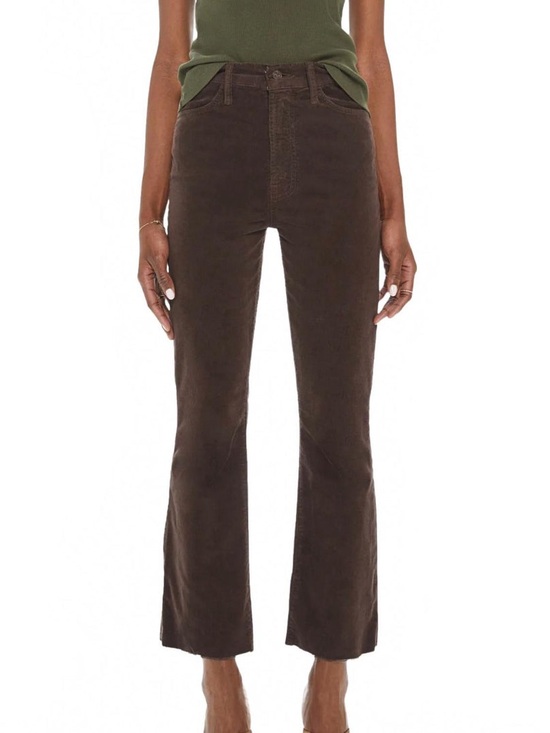 MOTHER Pants - MOTHER women’s Hustler Ankle Fray Corduroy brown pants.